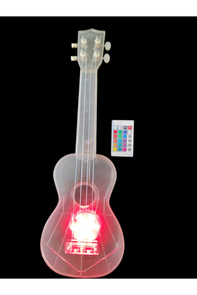 hawiian القيثارة سوبرانو الشفافة مع جهاز التحكم عن بعد LED - Xu21-1-lcl