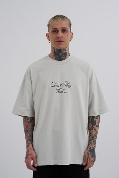 Machinist Ανδρικό μπλουζάκι Oversize Grey - Don't Play With Printed