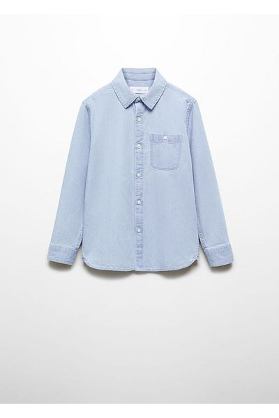 MANGO Kids Jeanshemd mit Taschen