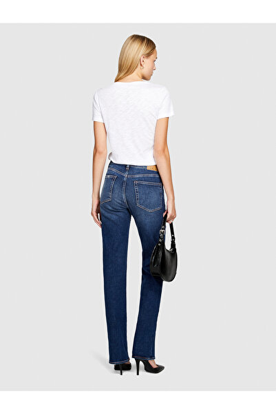 Sisley Γυναικείο μπλουζάκι White Modal Blend - Regular Fit