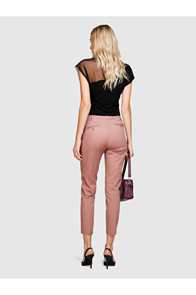 Sisley Women's Slim Fit Powder Gabardine Trousers