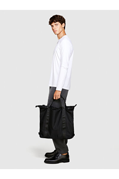 Sisley Ανδρικό μακρυμάνικο μπλουζάκι από 100% βαμβάκι σε κανονική εφαρμογή