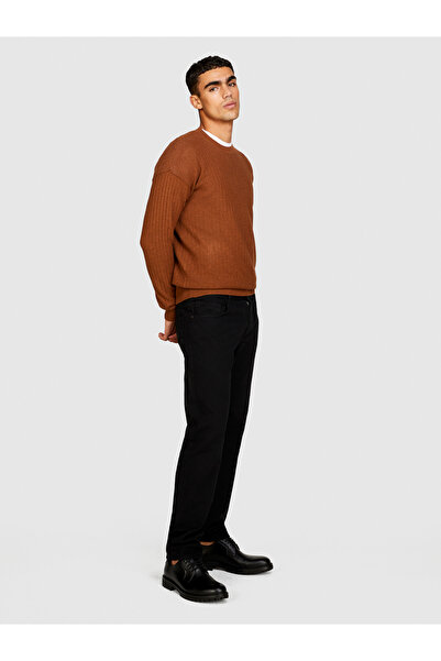 Sisley Ανδρικό μαύρο τζιν παντελόνι Stockholm Slim Fit