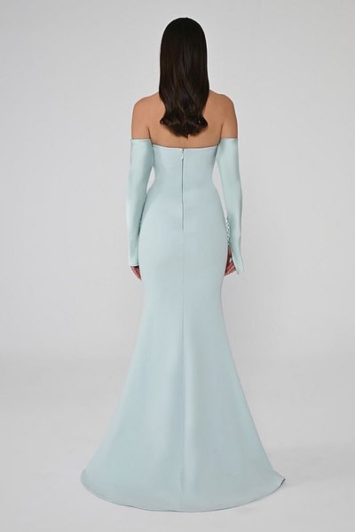 ALFABETA Fish Cut Strapless Long Dress