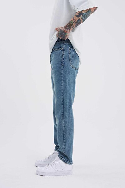 Machinist Men's Blue Effect Loose Fit Jean Trousers