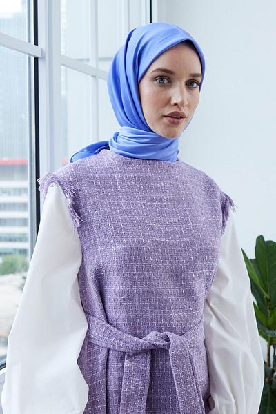 Qef Two Color Scarf Violet&Purple