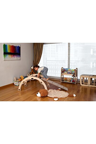 KIDOPPO Pikler Tırmanma Seti | Montessori Ahşap Oyuncak Set | aktivite Köprüs...