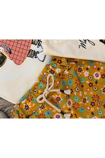 enes baby FLOWERY SHEET GIRL CHILD DOUBLE SET