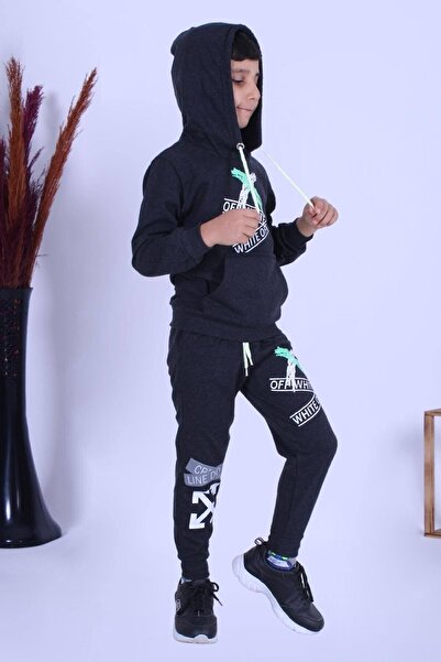 YA KO KİDS Σετ αθλητικής φόρμας με εμπριμέ κουκούλα για αγόρι