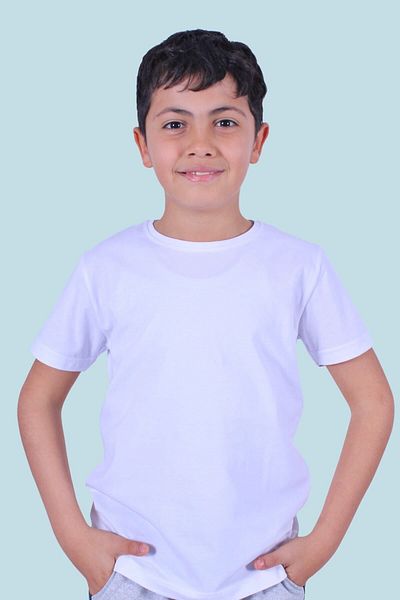 YA KO KİDS Tricou pentru copii unisex din bumbac model simplu