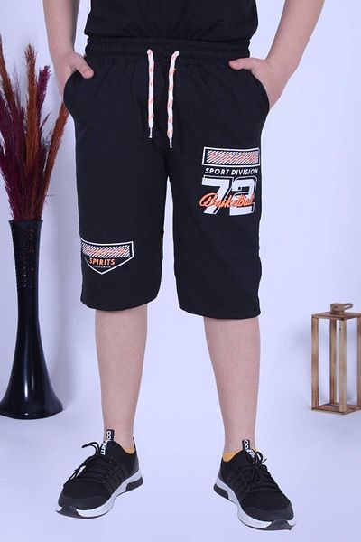 YA KO KİDS Capri pentru băiat, cu snur lat, imprimat cu text Champion Spirits