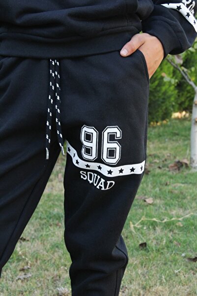 YA KO KİDS 96 Σετ φόρμες για αγόρι με στάμπα με κουκούλα