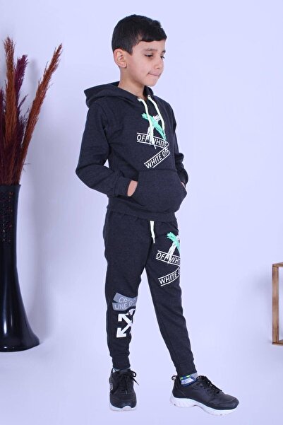 YA KO KİDS Σετ αθλητικής φόρμας με εμπριμέ κουκούλα για αγόρι