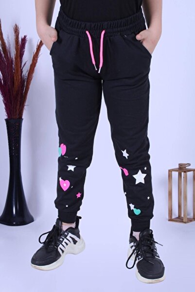 YA KO KİDS Pantaloni de trening pentru fete cu imprimeu, cu model de stea