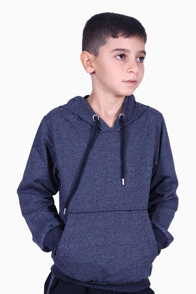 YA KO KİDS Pulover afumat cu glugă, unisex, pentru copii, cu buzunar cangur