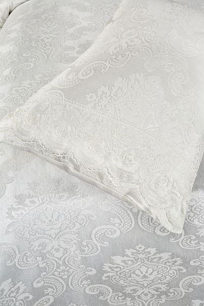 Çeyiz Diyarı French Lace Kure Single Bedspread Cream