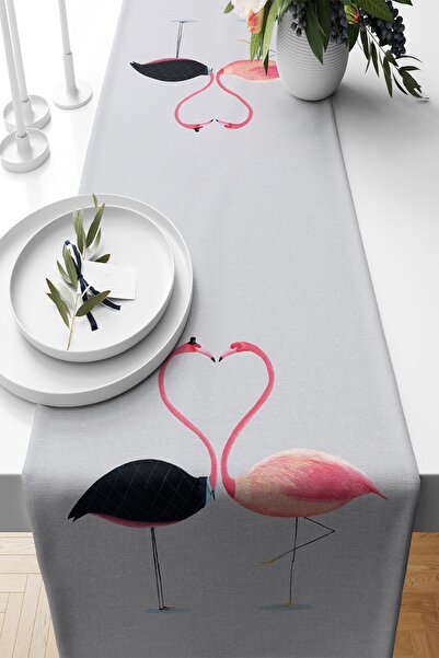 Pelangi طيور النحام الوردية - قماش مقاوم للأرضيات باللون الأبيض، نماذج متغيرة...