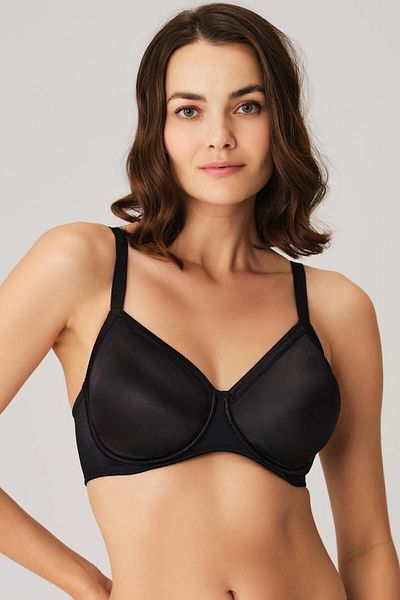 Anıl Lingerie Black Minimizer Reducer Bra - Casual Supportless, Gathering 3607