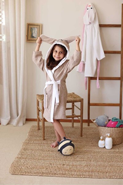 yk altın nevresim köpekli çoçuk bornozu