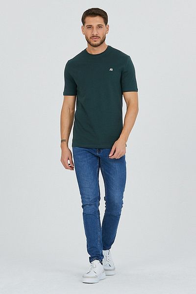Kallisto Ανδρική Σμαραγδένια Χρώμα Crew Neck Cotton Basic Limited Edition