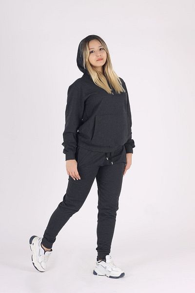 han collection Σετ αθλητικής φόρμας καγκουρό με κουκούλα 2 σχοινιών με ελαστικά πόδια
