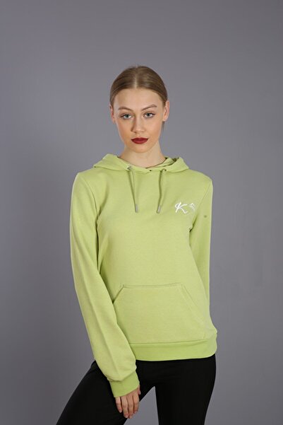 Kallisto Hanorac cu glugă verde fistic