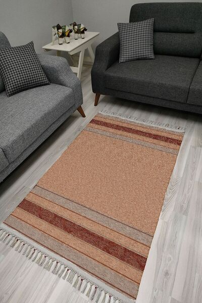 kilim home Covor decorativ țesut cu model etnic antic, în tonuri de maro, din...
