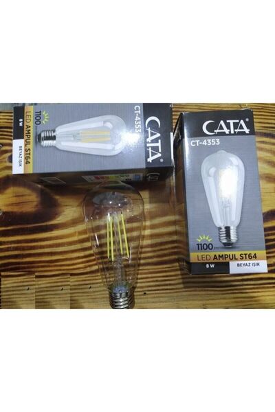 Cata Ct-4353 8 W Uzun Flament Rustik Led Ampul 1080 Lümen