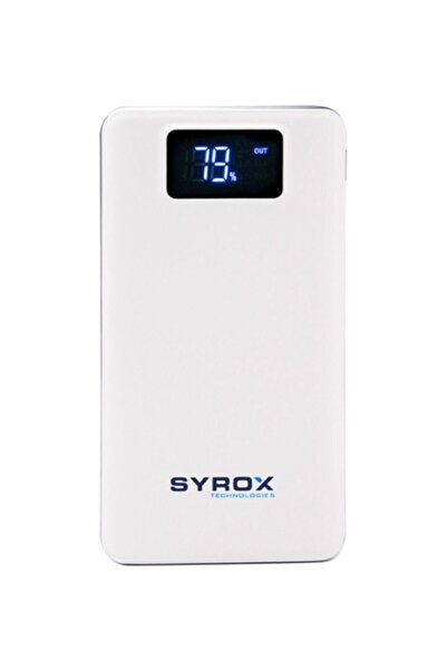 Syrox Pb107 20000 Mah Powerbank Led Panelli Beyaz Renk