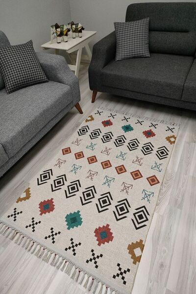 kilim home Covor decorativ țesut din seria Cotton, cu model geometric în stil...