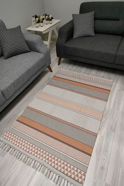 kilim home Covor decorativ țesut cu model etnic, în nuanțe de maro, din seria...