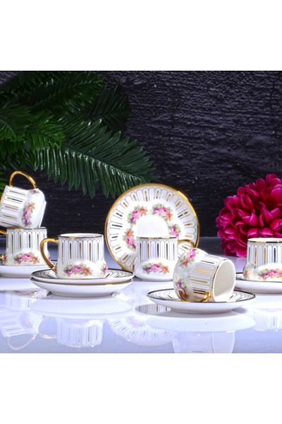 Kosova Silvia 6-Piece Cup Set with Stand 90 cc-IST-177