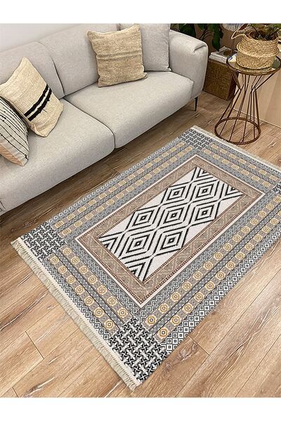 kilim home Covor decorativ țesut, din seria Cotton, cu motive grecești, în st...