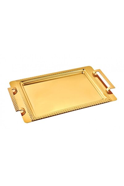SILA Hasır Tam Gold Çay Servis Tepsi