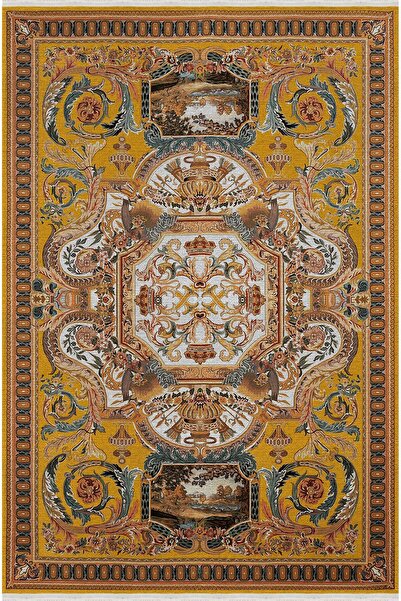 kilim home Mars 37 Modern Stil Hardal Tonlarında Iskandinav Salon Halısı Yıka...