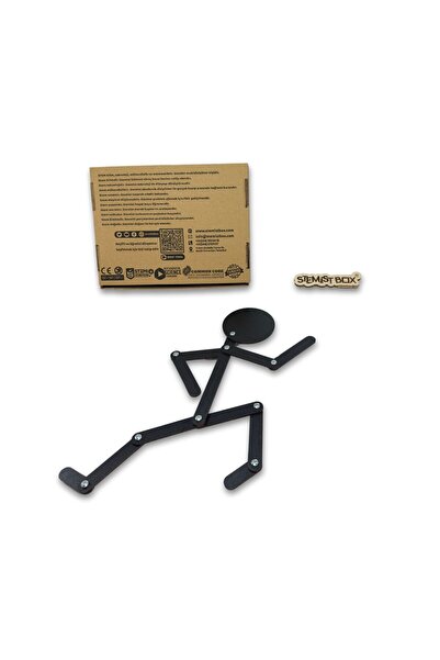 Stemist Box Ahşap Eğitici Oyuncak Çubuk Adam Ahşap Oyuncak Ahşap Yapboz Aktivite Eğitici Oyuncak Çöp Adam