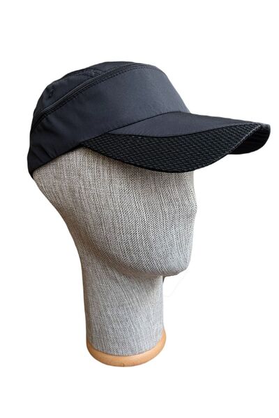 Rupen Kraft Openable Zippered Athlete Running Tennis Hat Visor Hat (Back Part Adjustable)