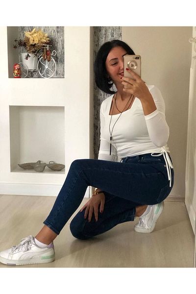İBABUTİK Pantaloni de damă Darpaça Denim Pantaloni Darpaça Jeans Pantaloni skinny