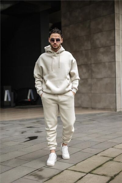 YAKAMEL Ανδρικό Σετ Φόρμας Jogger - 3 Νήματα, Ελαστικά Τελειώματα