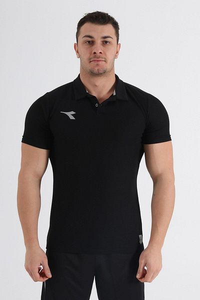 Diadora Μπλουζάκι Alto Camping Polo Μαύρο