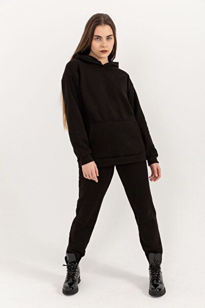 YAKAMEL Γυναικείο Σετ Φόρμας με Κουκούλα - 3 Νήματα