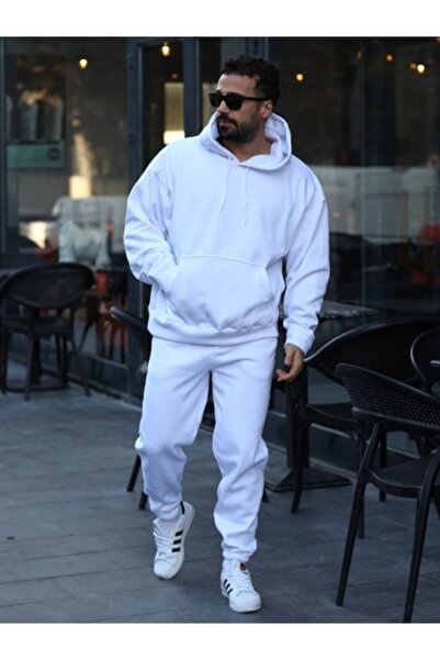 CMZ COLLECTİON Σετ αθλητικής φόρμας Cmz Λευκό 3 Νημάτων με Κορδόνια