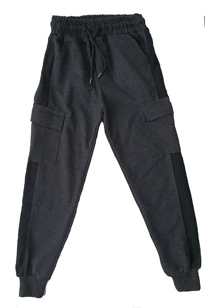 makiteks Φούτερ 5-16 ετών Unisex για αγόρια και κορίτσια - Τσέπη Cargo, ελαστική μέση και τζόγκερ με ραβδώσεις στα πόδια