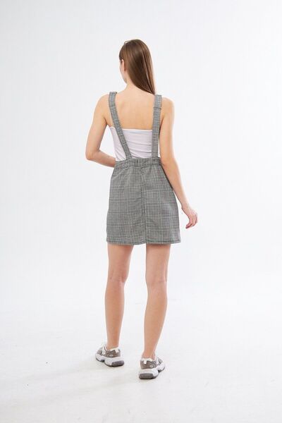 Kutaf Γυναικείο καρό φόρεμα Salopet