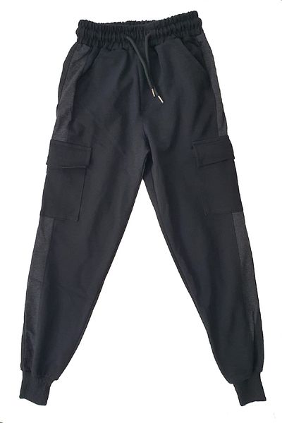 makiteks Φούτερ 5-16 ετών Unisex για αγόρια και κορίτσια - Τσέπη Cargo, ελαστική μέση και τζόγκερ με ραβδώσεις στα πόδια