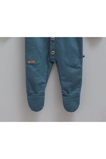 Caramell Baby Jumpsuit 100% Cotton (1-3, 3-6 Months with Booties, 6-9 Months, 9-12 Months Without Booties) Buttoned Pocket Detail