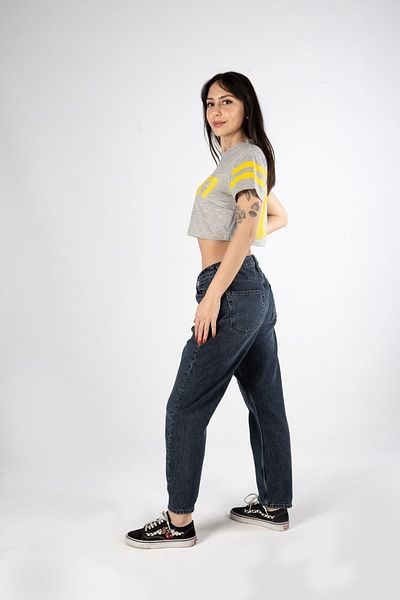 Kutaf Pantaloni drepți din denim pentru femei - Mom Fit