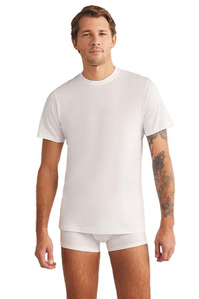 Kom Eduardo 2-Piece Men's White T-Shirt - Crew Neck