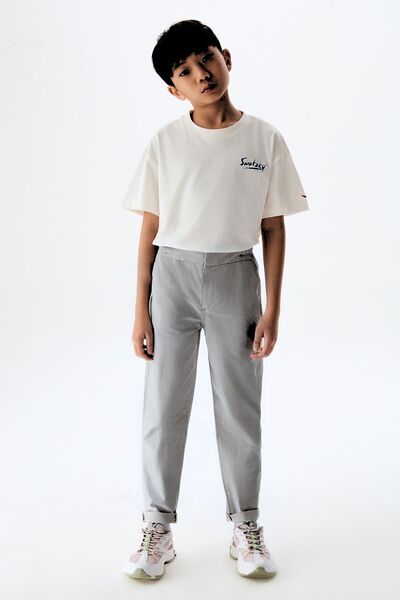 OKULCUBABA Детски панталони Ribana Stretch - скрити джобове отстрани на талията