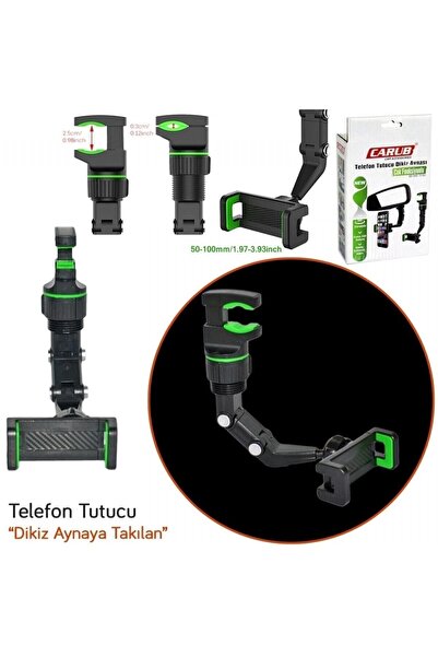 Carub Telefon Tutucu Dikiz Aynaya Takılan Çok Fonksiyonlu